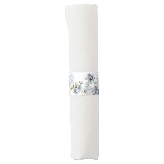 Blue Hydrangeas tea party bridal shower Napkin Bands