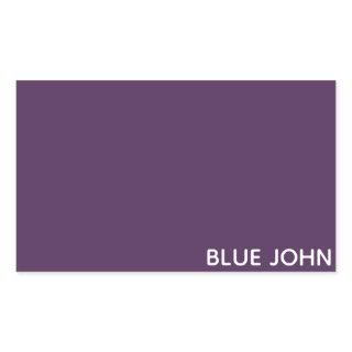 Blue John purple color name Rectangular Sticker