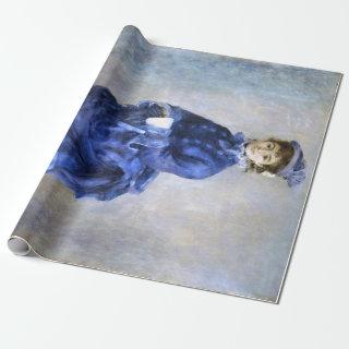 Blue Lady  Parisienne Renoir Impressionist Paint