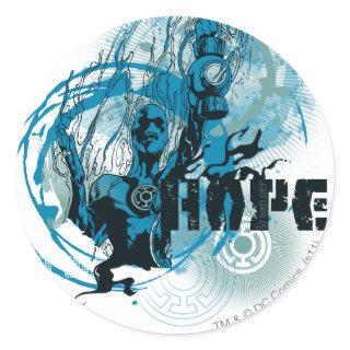 Blue Lantern Graphic 3 Classic Round Sticker