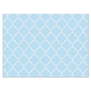 Blue Latticework, Quatrefoil, Moroccan Trellis Tissue Paper