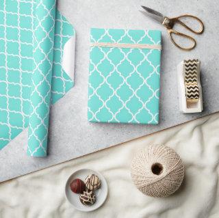 Blue Latticework, Quatrefoil, Moroccan Trellis