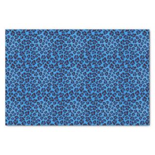 blue leopard texture pattern tissue paper