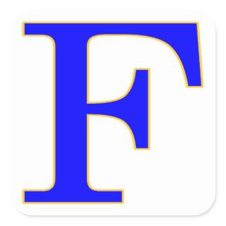 Blue Letter F Sticker