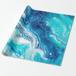 Blue liquid marble texture