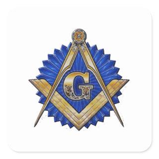 Blue Lodge Mason Square Sticker