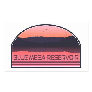 Blue Mesa Reservoir Colorado Red Sunrise Rectangular Sticker
