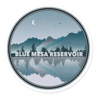 Blue Mesa Reservoir Colorado Reflection Classic Round Sticker