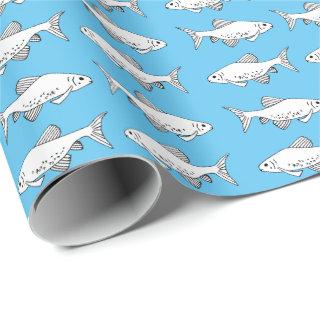 Blue Minnow Pattern Fish