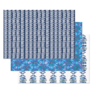 Blue Modern Abstract Watercolor Pattern   Sheets