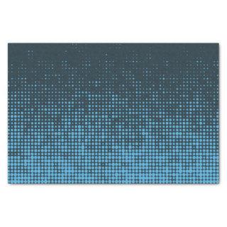 Blue, modern, retro, cool, trendy dot pattern tissue paper
