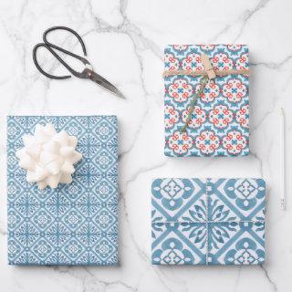 Blue Moroccan Mediterranean Tile Pattern  Sheets