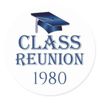 Blue Mortar cap, class reunion any year Sticker