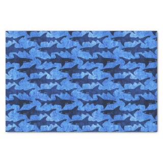 Blue Ocean Shark Attack Tissue Paper