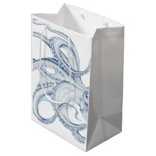 Blue Octopus Cephalopod Kraken Ink Medium Gift Bag