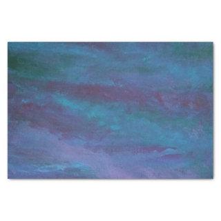 Blue-Ombre Abstract | Turquoise Teal Violet Purple Tissue Paper
