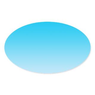 Blue Ombre Oval Sticker