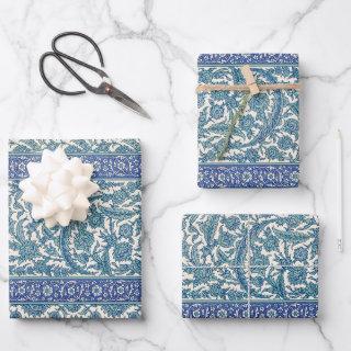 Blue Ornate Floral Arabic Pattern  Sheets