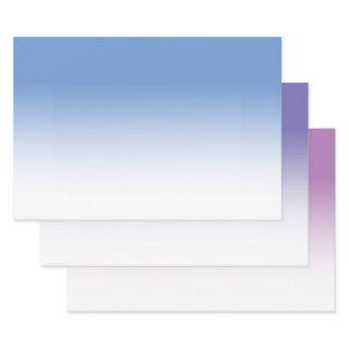 Blue Periwinkle Lavender and White Ombre Mix  Sheets