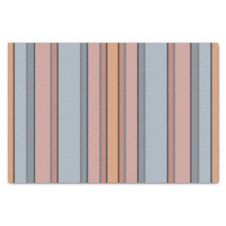 Blue Pink Gray Color Block Vertical Stripes  Tissue Paper