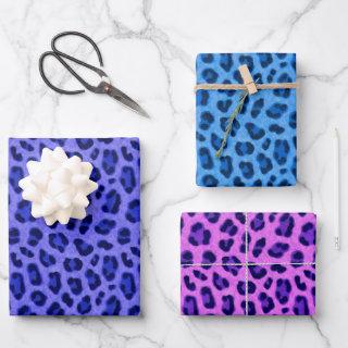 Blue Pink Lavender Leopard Animal Skin Pattern   Sheets