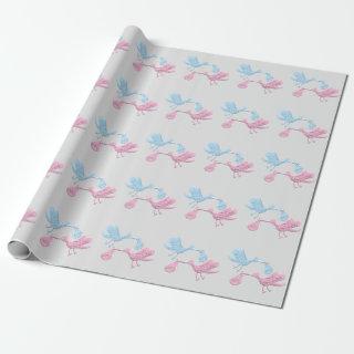 Blue Pink Storks