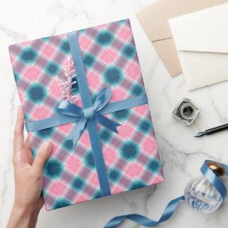 Blue Pink tartan Plaid Gingham Pattern
