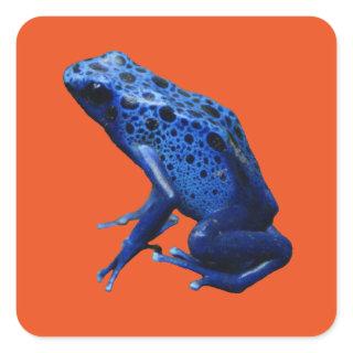 Blue Poison Dart Frog Square Sticker