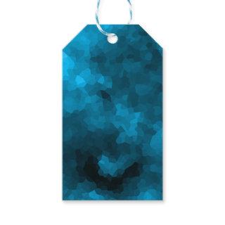Blue polygonal gift tags