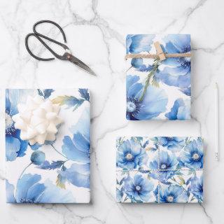 Blue Poppies flower pattern  Sheets