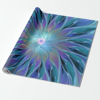 Blue Purple Flower Dream Abstract Fractal Art