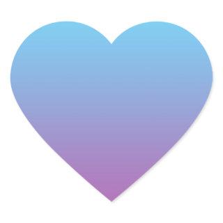 Blue & Purple Ombre Heart Sticker