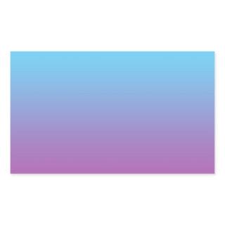 Blue & Purple Ombre Rectangular Sticker