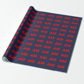 Blue Red Colors Monogram Initial Letters