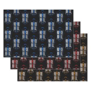 Blue Red & Gold Vintage Rock & Roll  Sheets