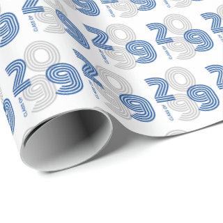 Blue Retro Big Numbers Class of