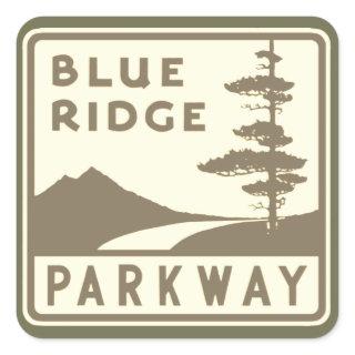 Blue Ridge Parkway shield Square Sticker