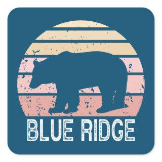Blue Ridge Retro Bear Square Sticker