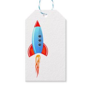 Blue Rocket Gift Tags