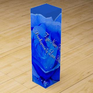 Blue Rose Wine Box Personalize Blue Rose Wine Box