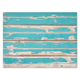 Blue Rustic Wood  Tissue Paper
