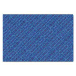 Blue sapphire weave, seamless geometric pattern tissue paper