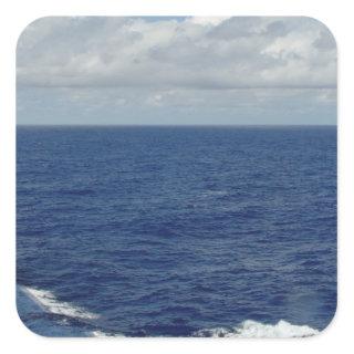 Blue Sea  Ocean Waves Square Sticker