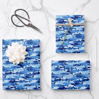 Blue Shark Pattern  Sheets