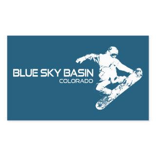 Blue Sky Basin Colorado Snowboarder Rectangular Sticker