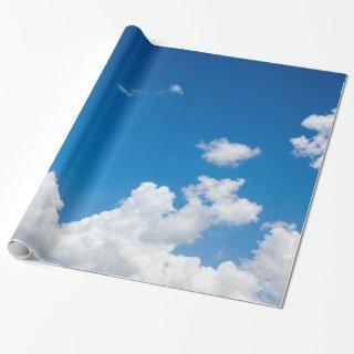 Blue Sky White Clouds Heavenly Skies Background