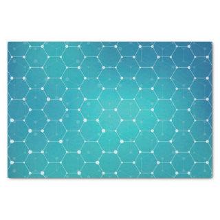 Blue Teal DNA Pattern Tissue Paper