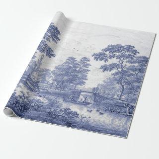 Blue Toile Vintage French Decoupage