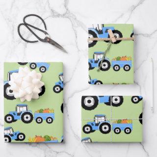 Blue Tractor Truck Farm Produce  Sheets