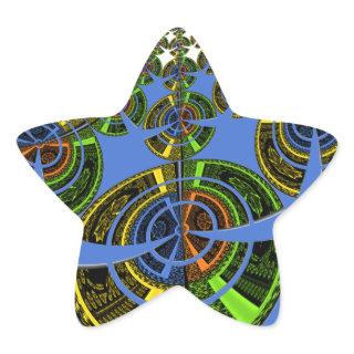 Blue tradition star sticker